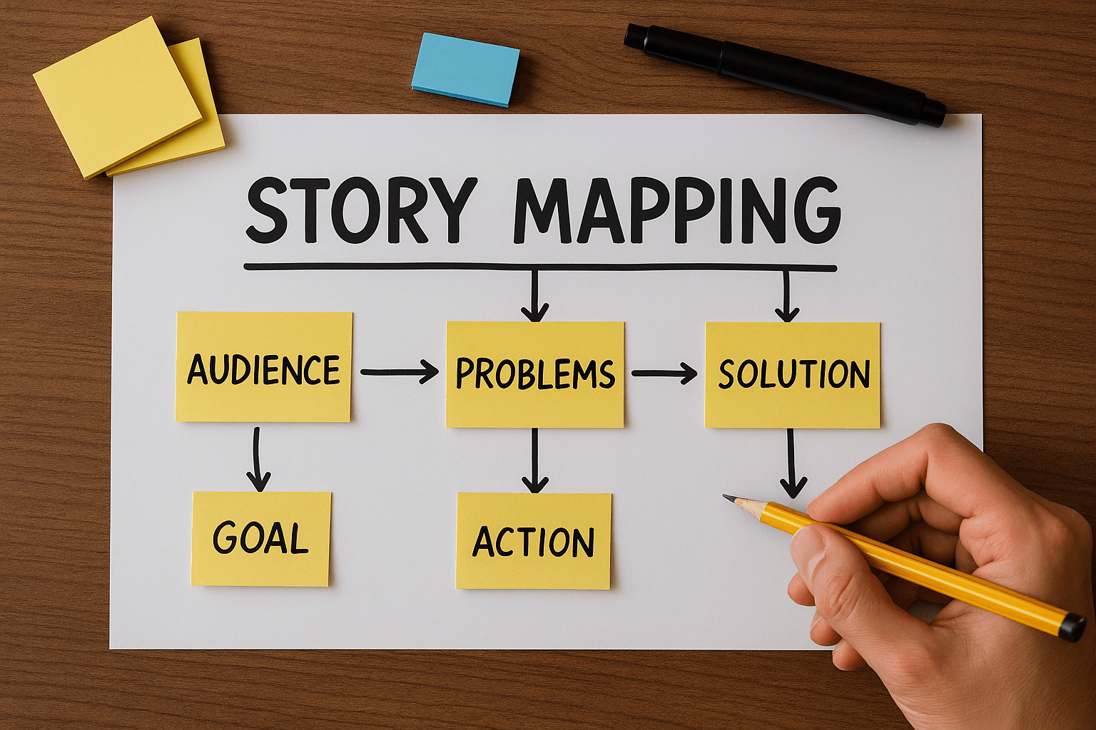 Story Mapping Techniques for Media Skills Training in Corporate Teams